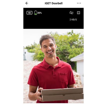 Video dørklokke med bevægelsessensor Full HD 1080p 5200 mAh IP65 Wi-Fi Tuya hvid