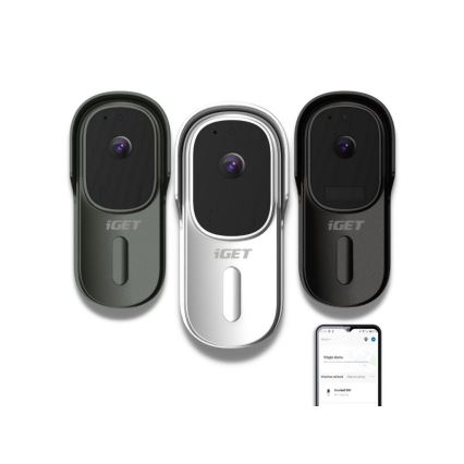 Video dørklokke med bevægelsessensor Full HD 1080p 5200 mAh IP65 Wi-Fi Tuya hvid
