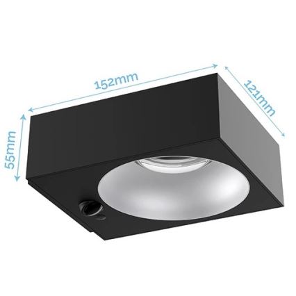 Viking - Dæmpbar LED solcellevæglampe med sensor LED/2W/3,7V IP65 4000K 2000 mAh