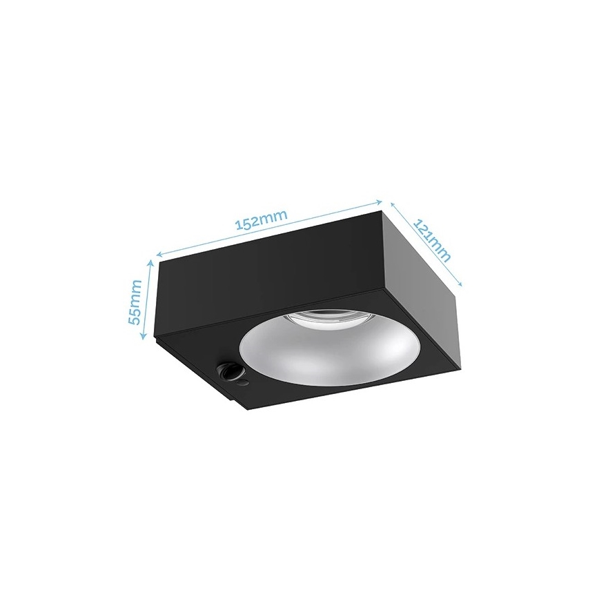 Viking - Dæmpbar LED solcellevæglampe med sensor LED/2W/3,7V IP65 4000K 2000 mAh
