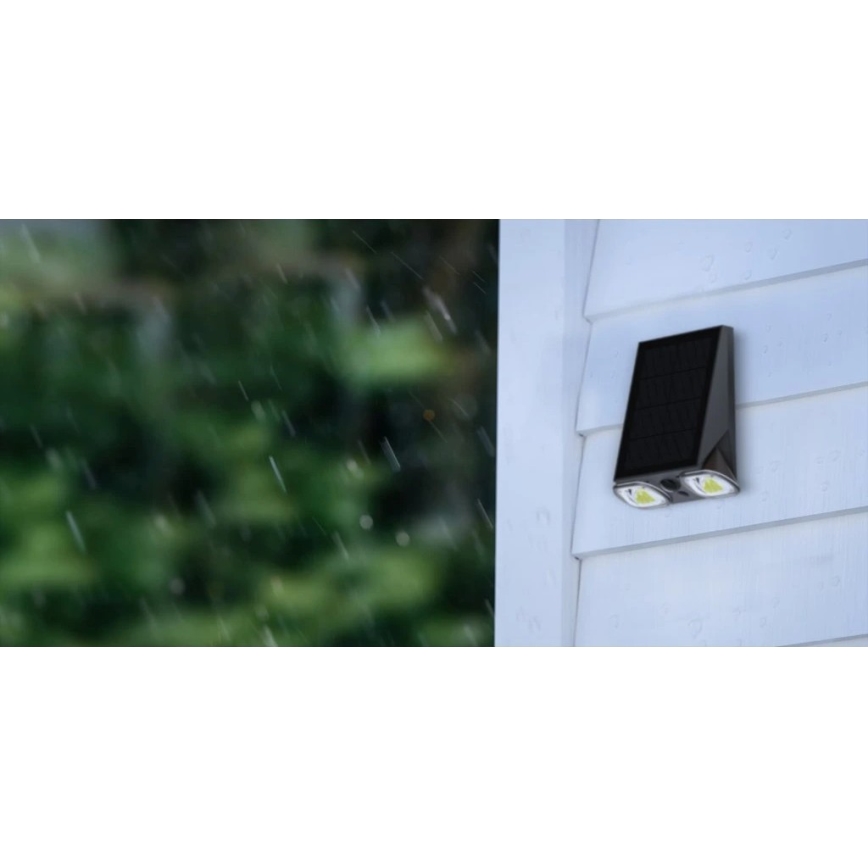 Viking - LED-dæmpbar solcelledrevet væglampe med sensor LED/1,3W/3,7V IP44 4000K 2000 mAh