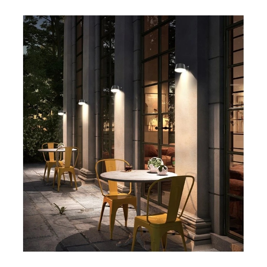 Viking - LED dæmpbar solcelledrevet væglampe med sensor LED/1W/3,7V IP44 4000K 2000 mAh