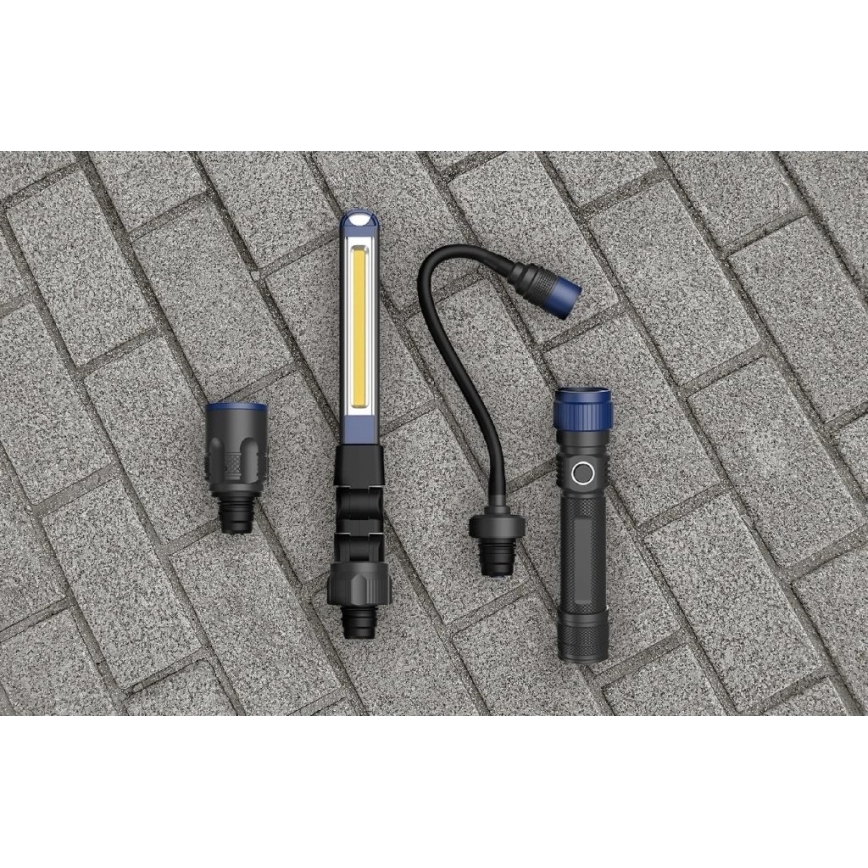 Viking - Genopladelig LED-lommelygte 3 i 1 LED/5V IPX4 380 lm 2200 mAh