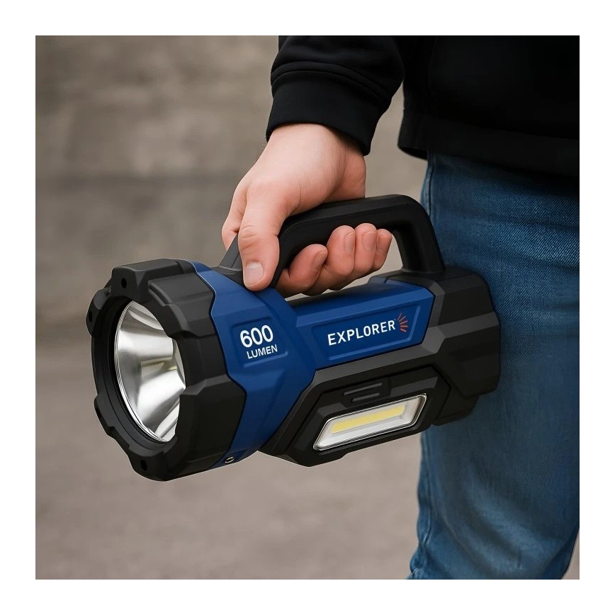 Viking - LED Dæmpbar genopladelig lommelygte LED/5V IPX4 1000 lm 8000 mAh