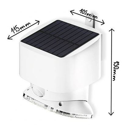 Viking - LED solcelle væglampe med sensor LED/1W/3,7V IP44 3000/4000K 4000 mAh