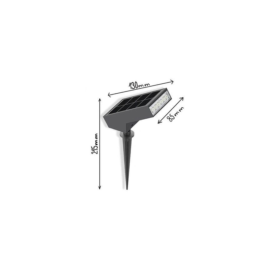 Viking - LED solcellelampe LED/1,4W/3,7V IP65 3000K