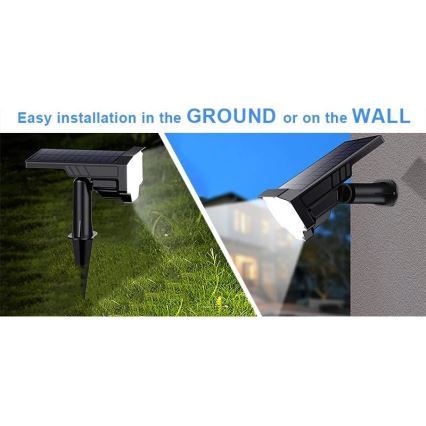 Viking - LED solcellelampe LED/1W/3,7V IP65 6000K 2200 mAh