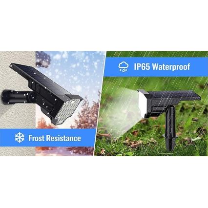 Viking - LED solcellelampe LED/1W/3,7V IP65 6000K 2200 mAh