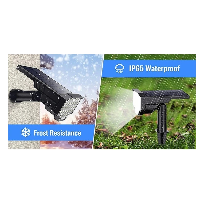 Viking - LED solcellelampe LED/1W/3,7V IP65 6000K 2200 mAh