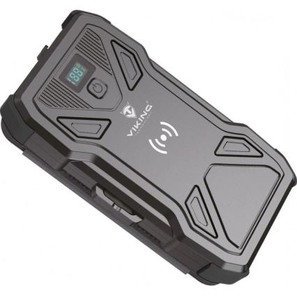 Viking - powerbank med LED-lommelygte, trådløs opladning og solpanel Power Delivery 22,5W/20000 mAh