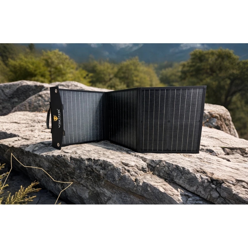 Viking - Solcellepanel USB Power Delivery 60W/20V IPX4 sort