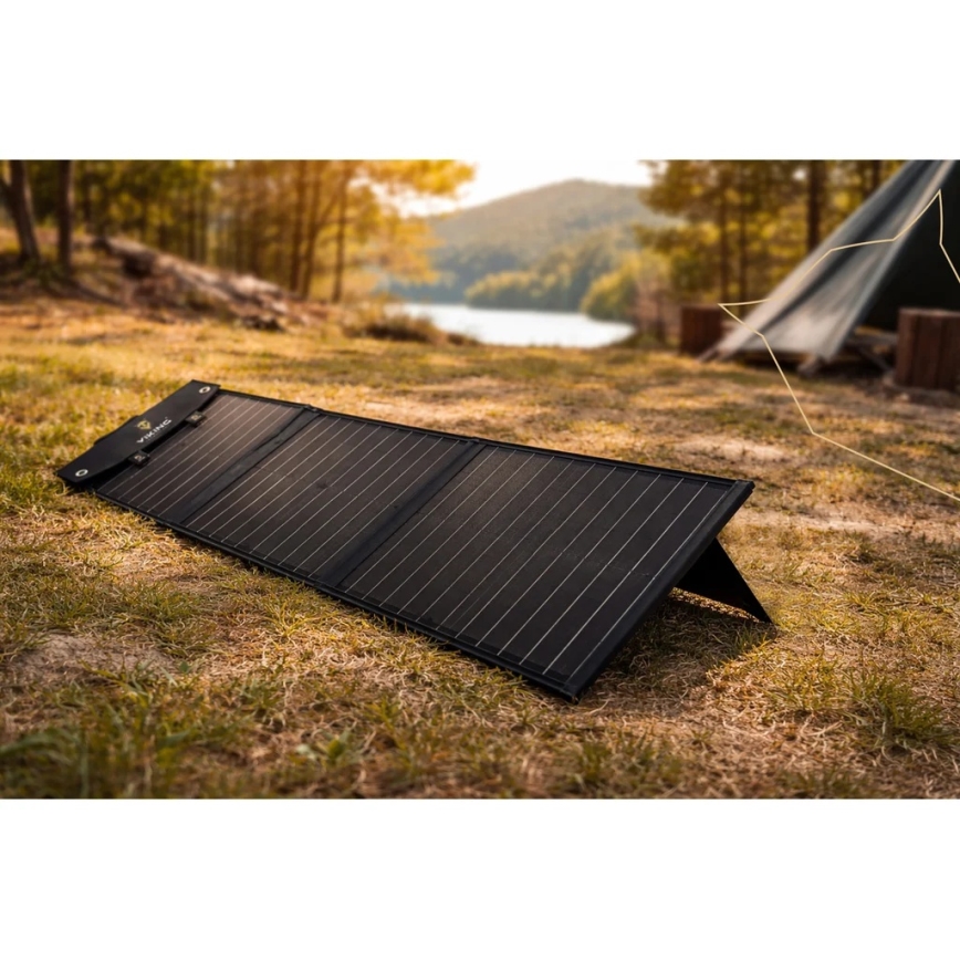 Viking - Solcellepanel USB Power Delivery 60W/20V IPX4 sort