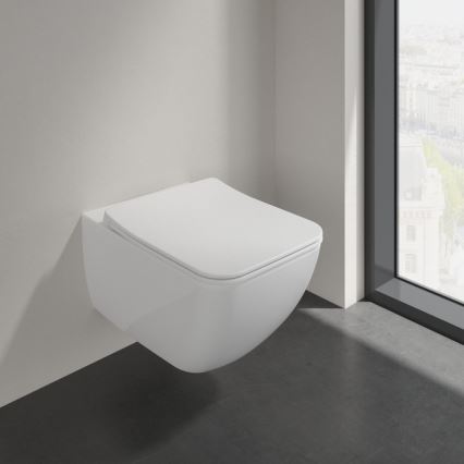 Villeroy & Boch 4611RLR1 - Væghængt toilet med SoftClose-toiletbræt VENTICELLO keramik/hvid