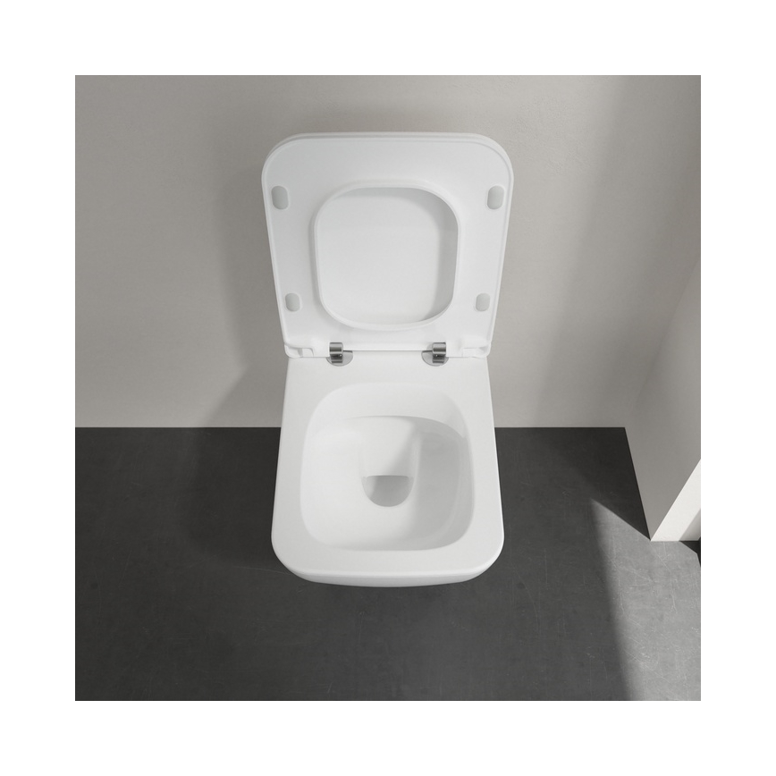 Villeroy & Boch 4611RLR1 - Væghængt toilet med SoftClose-toiletbræt VENTICELLO keramik/hvid