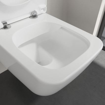 Villeroy & Boch 4611RLR1 - Væghængt toilet med SoftClose-toiletbræt VENTICELLO keramik/hvid