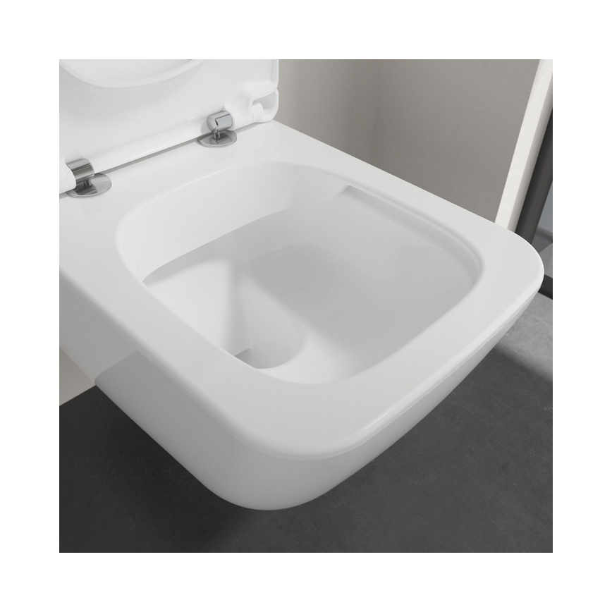 Villeroy & Boch 4611RLR1 - Væghængt toilet med SoftClose-toiletbræt VENTICELLO keramik/hvid