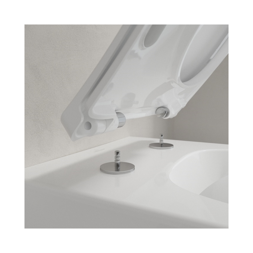 Villeroy & Boch 4611RLR1 - Væghængt toilet med SoftClose-toiletbræt VENTICELLO keramik/hvid