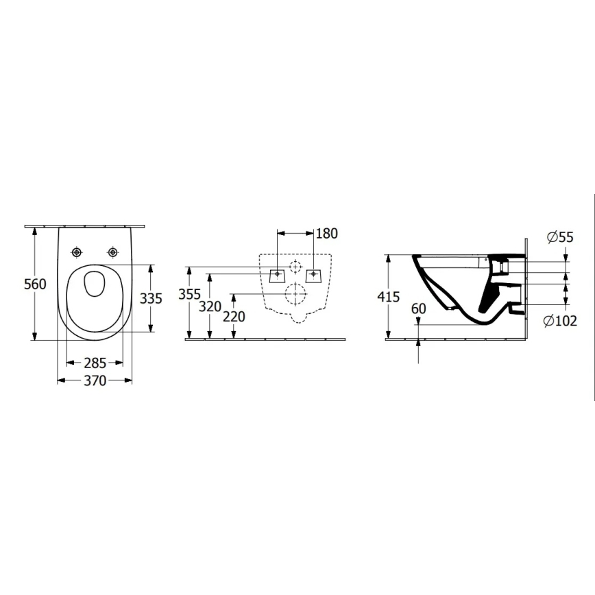 Villeroy & Boch 4670T0R1 - Vægmonteret toilet SUBWAY 3.0 keramik/hvid
