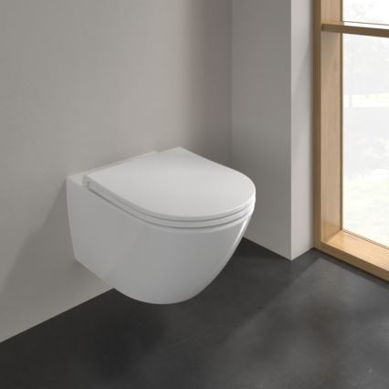Villeroy & Boch 4670T9R1 - væghængt toilet med SoftClose-sæde SUBWAY 3.0 keramik/hvid
