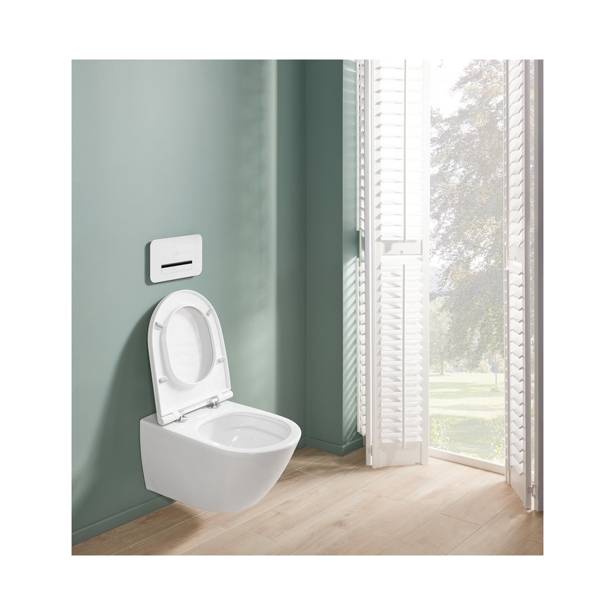 Villeroy & Boch 4670T9R1 - væghængt toilet med SoftClose-sæde SUBWAY 3.0 keramik/hvid