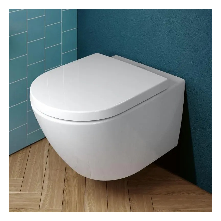 Villeroy & Boch 4670TS01 - Væghængt toilet med SoftClose-sæde SUBWAY 3.0 keramik/hvid