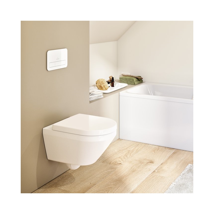 Villeroy & Boch 4694CL01 - Vægmonteret toilet med SoftClose-toiletsæde ARCHITECTURA keramik/hvid