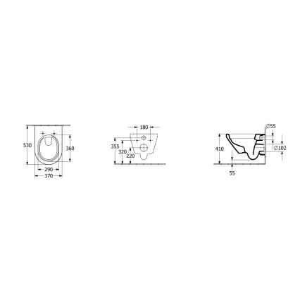 Villeroy & Boch 4694CL01 - Vægmonteret toilet med SoftClose-toiletsæde ARCHITECTURA keramik/hvid