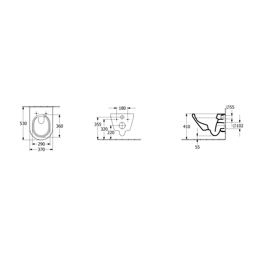Villeroy & Boch 4694CL01 - Vægmonteret toilet med SoftClose-toiletsæde ARCHITECTURA keramik/hvid