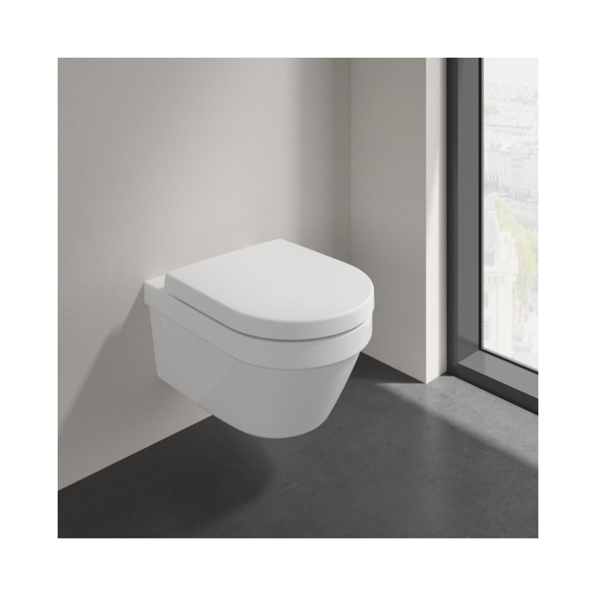 Villeroy & Boch 4694HR01 - Væghængt toilet med SoftClose-sæde ARCHITECTURA keramik/hvid