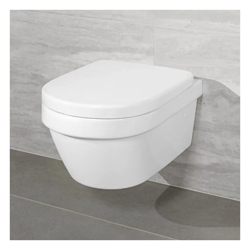 Villeroy & Boch 4694HRR1 - Væghængt toilet med SoftClose-sæde ARCHITECTURA keramik/hvid