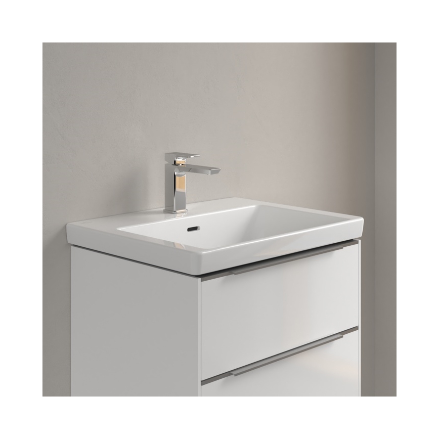Villeroy & Boch 4A706001 - SUBWAY 3.0 vægmonteret håndvask, 60 x 47 cm, keramik, hvid