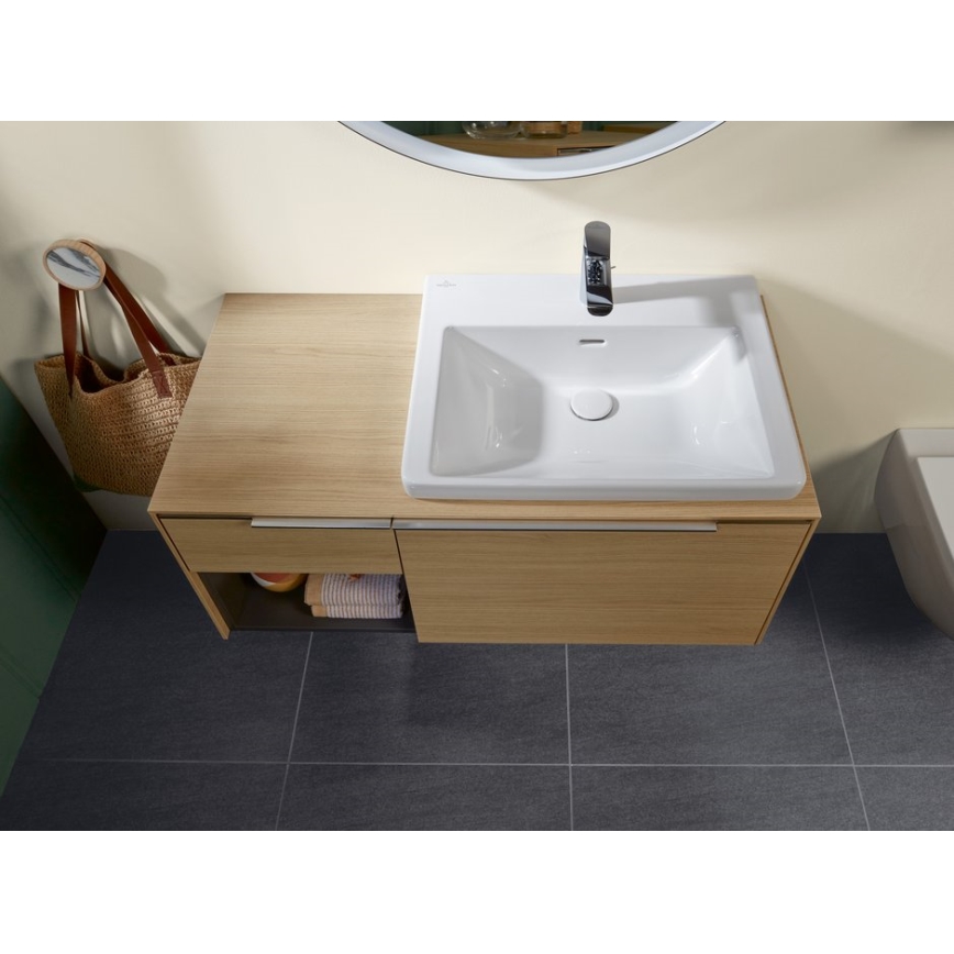 Villeroy & Boch 4A706001 - SUBWAY 3.0 vægmonteret håndvask, 60 x 47 cm, keramik, hvid