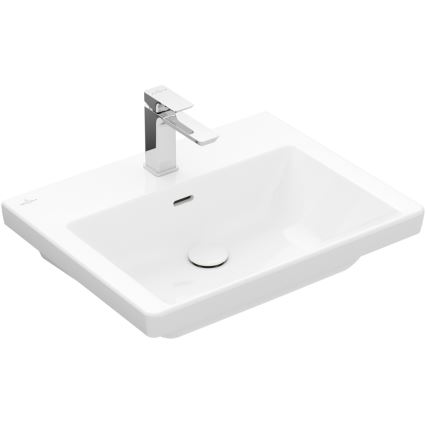 Villeroy & Boch 4A706001 - SUBWAY 3.0 vægmonteret håndvask, 60 x 47 cm, keramik, hvid