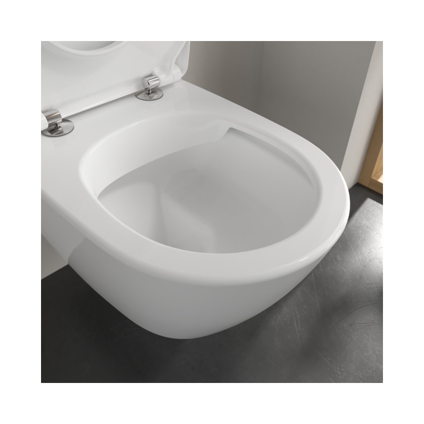 Villeroy & Boch 5614R201 - Væghængt WC med SoftClose-toiletsæde SUBWAY 2.0 keramik/hvid