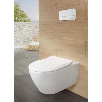 Villeroy & Boch 5614R201 - Væghængt WC med SoftClose-toiletsæde SUBWAY 2.0 keramik/hvid