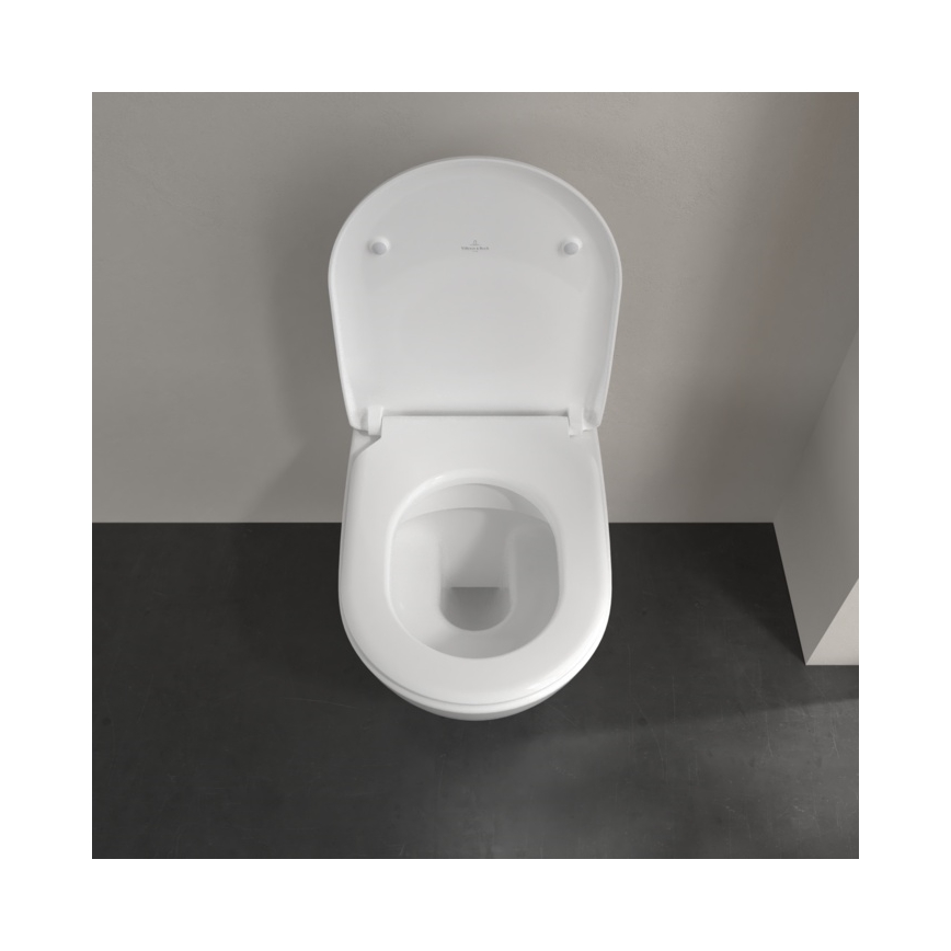 Villeroy & Boch 5614R2R1 - Vægophængt toilet med SoftClose-sæde SUBWAY 2.0 keramik/hvid