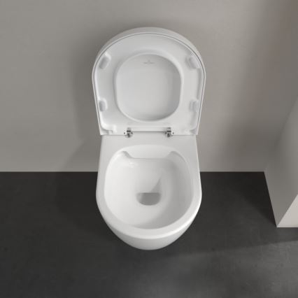 Villeroy & Boch 5656HR01 - Vægophængt toilet med AVENTO SoftClose-toiletbræt, keramik/hvid
