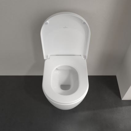 Villeroy & Boch 5656HRR1 - Væghængt toilet med toiletsæde SoftClose AVENTO keramik/hvid
