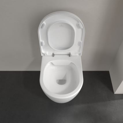 Villeroy & Boch 5656HRR1 - Væghængt toilet med toiletsæde SoftClose AVENTO keramik/hvid