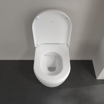 Villeroy & Boch 5656HRRW - Væghængt toilet med SoftClose-toiletsæde AVENTO keramik/hvid