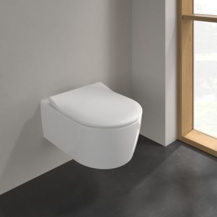 Villeroy & Boch 5656RS01 - Væghængt toilet med SoftClose AVENTO-toiletsæde, keramik/hvid