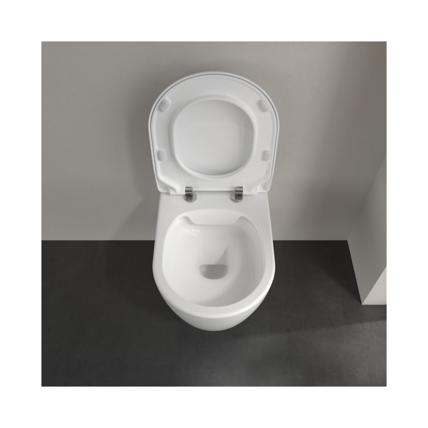 Villeroy & Boch 5656RS01 - Væghængt toilet med SoftClose AVENTO-toiletsæde, keramik/hvid