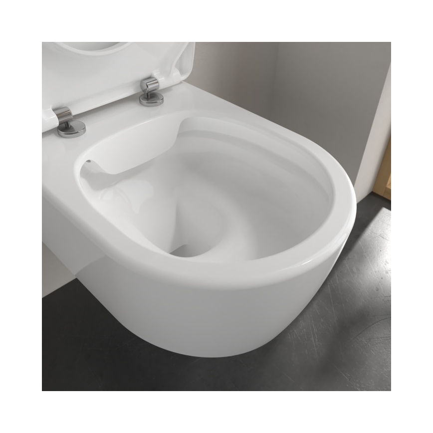 Villeroy & Boch 5656RS01 - Væghængt toilet med SoftClose AVENTO-toiletsæde, keramik/hvid