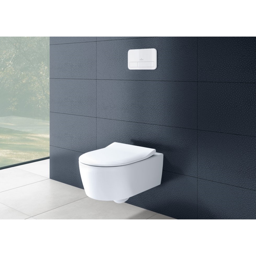 Villeroy & Boch 5656RSR1 - Væghængt toilet med SoftClose-toiletsæde AVENTO keramik/hvid