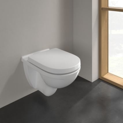 Villeroy & Boch 5660H101 - O.NOVO væghængt toilet med toiletsæde, keramik/hvid
