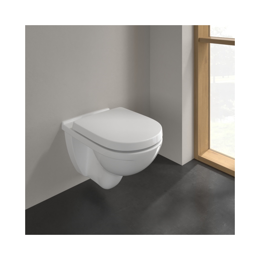 Villeroy & Boch 5660H101 - O.NOVO væghængt toilet med toiletsæde, keramik/hvid