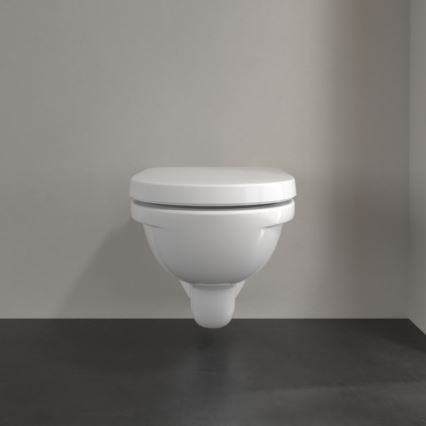 Villeroy & Boch 5660H101 - O.NOVO væghængt toilet med toiletsæde, keramik/hvid