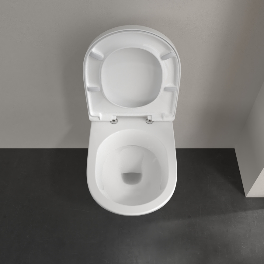 Villeroy & Boch 5660H101 - O.NOVO væghængt toilet med toiletsæde, keramik/hvid