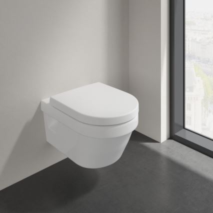 Villeroy & Boch 5684HRR1 - ARCHITECTURA væghængt toilet med SoftClose-sæde, keramik/hvid