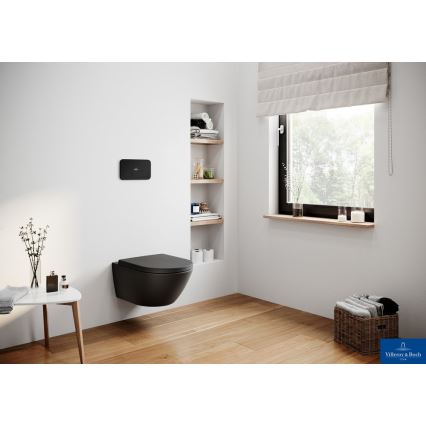 Villeroy & Boch 8M42S1R7 - Toiletsæde SoftClose SUBWAY sort